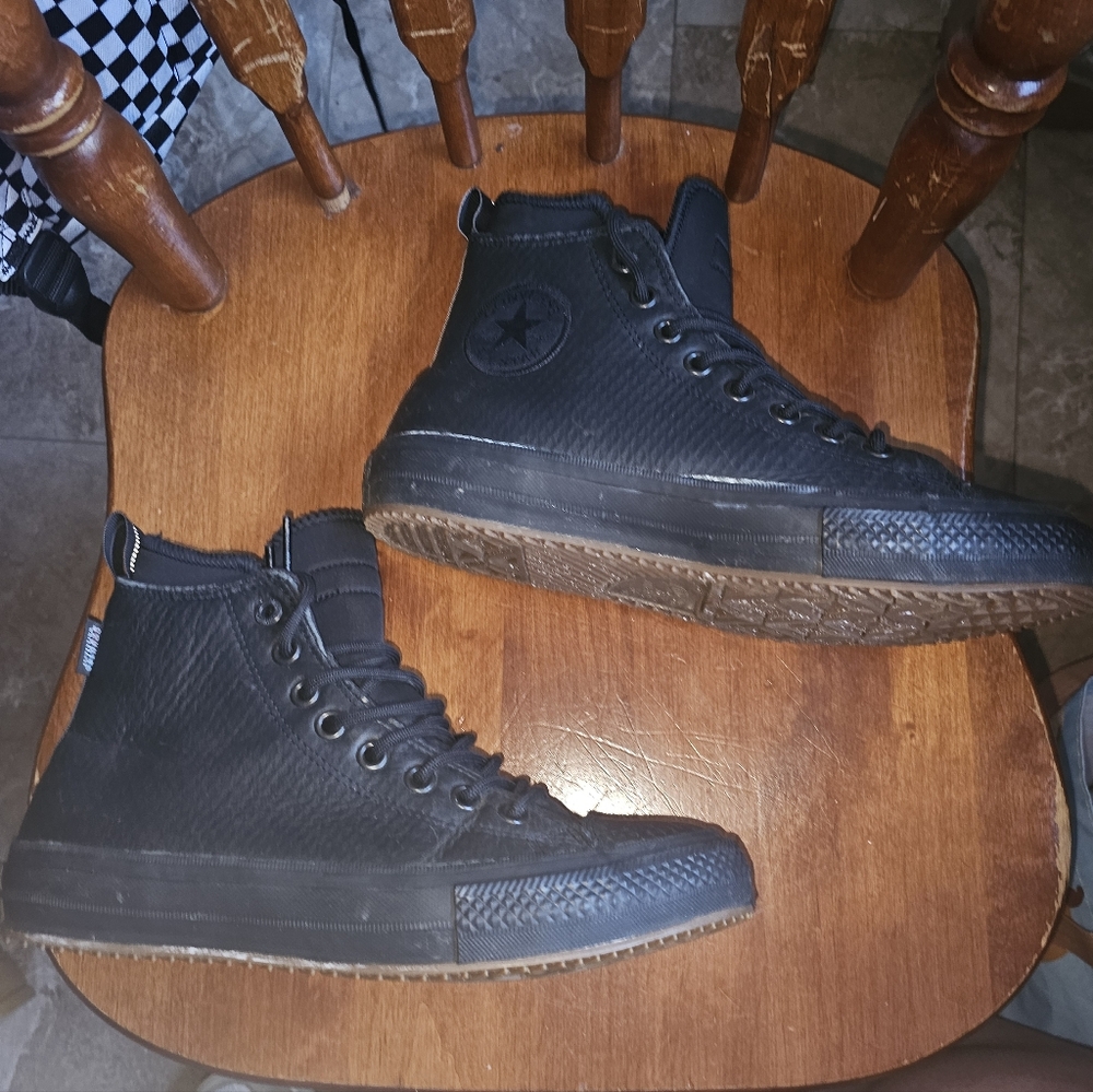 Waterproof Converse Men's Black High-Top Sneakers - Picture 7 of 11